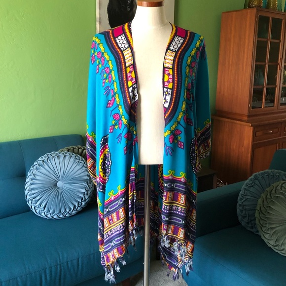 Jackets & Blazers - Ethnic print cover up